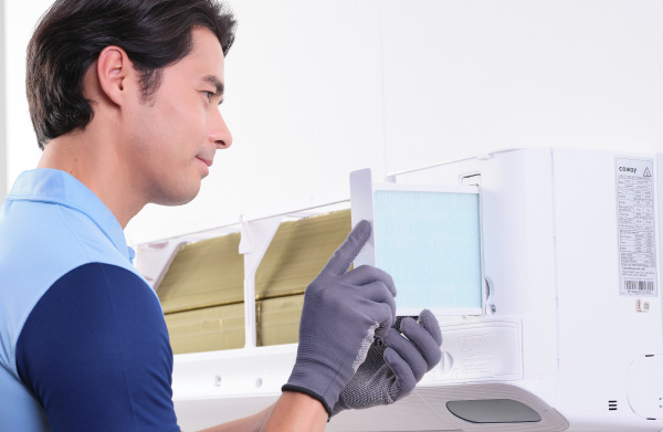 Step 6 Coway Air Conditioner Care Services: Air Filter Change